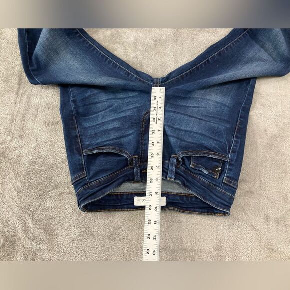 Kancan Jeans Women’s 1/24 Blue Distressed Denim Low Rise Skinny Leg Casual - Picture 9 of 11